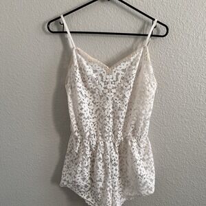 Victoria's Secret Small Romper Lace Sexy Lingerie Sleep Nightie Stretch
